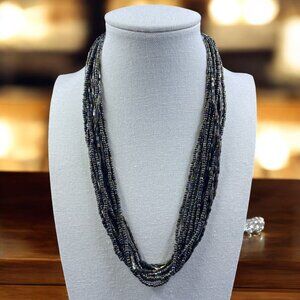Premier Designs Iridescent‎ Multistrand Beaded Necklace Goth Punk Dark Academia
